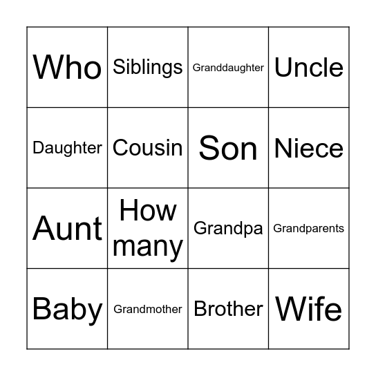 Getting to know people Bingo Card