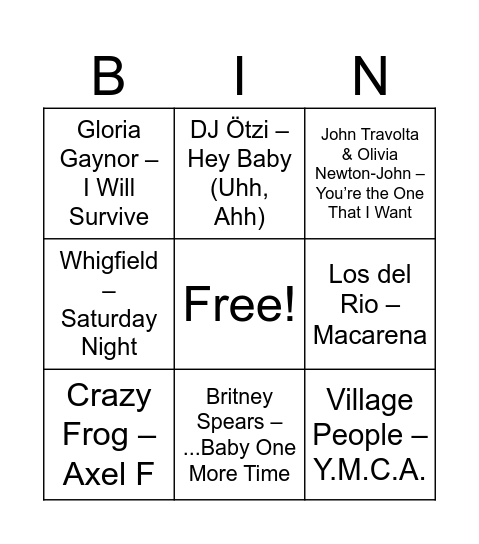 Grijze bingo Card