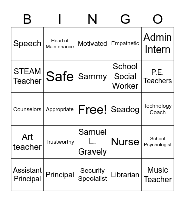 BINGO Card