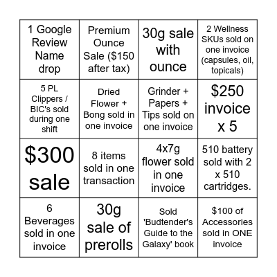 B       I       N       G       O Bingo Card