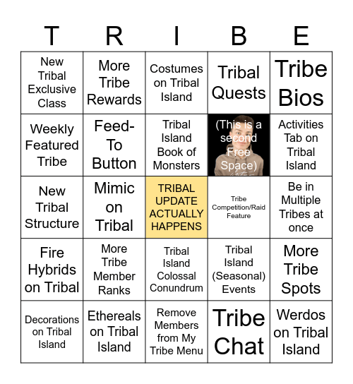 Tribal Island Update Bingo Card