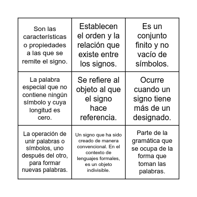 Bingo Card