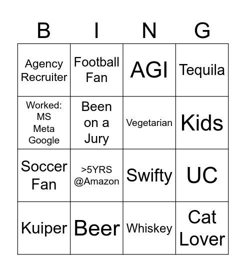 AADA TA Eastside Bingo Card
