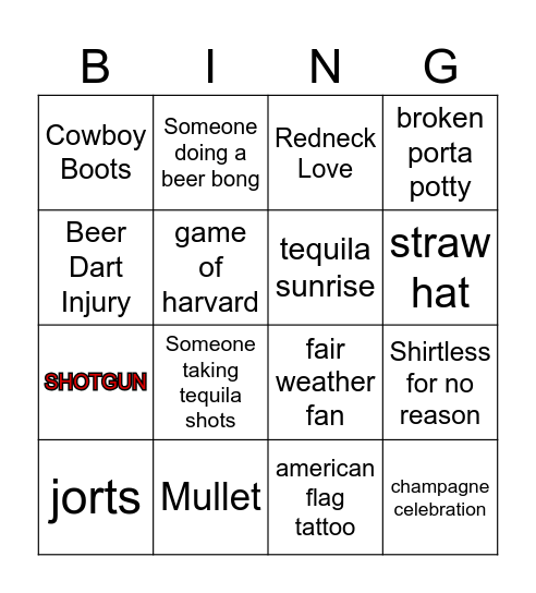Crandon Bingo Card