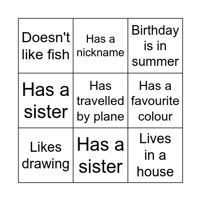 Bingo Card