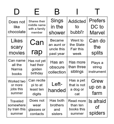 Advanced Accounting Bingo '25 Bingo Card