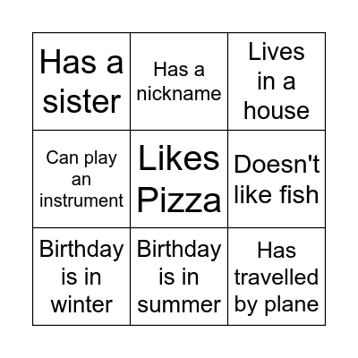 Bingo Card