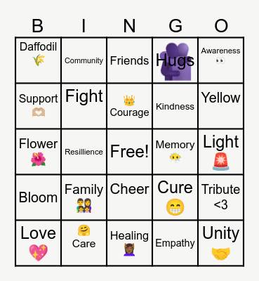 DAFFIDOL - YELLOW Bingo Card