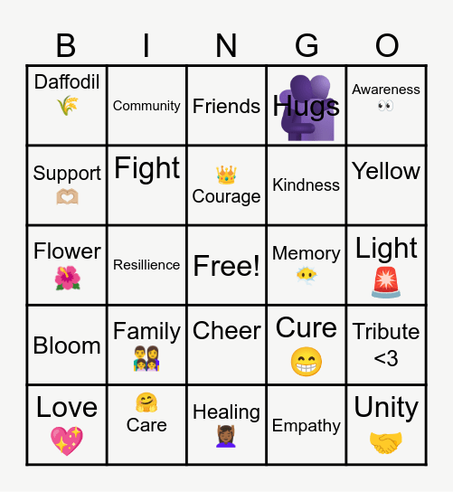 DAFFIDOL - YELLOW Bingo Card