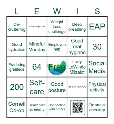 Wellness BINGO Card