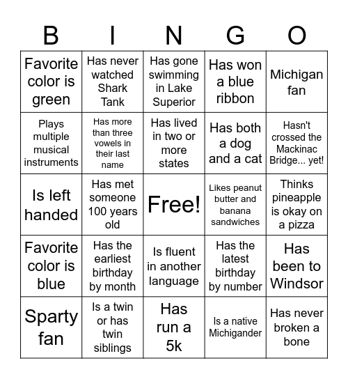 Donato advisory Bingo Card