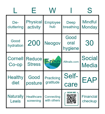 Wellness BINGO Card