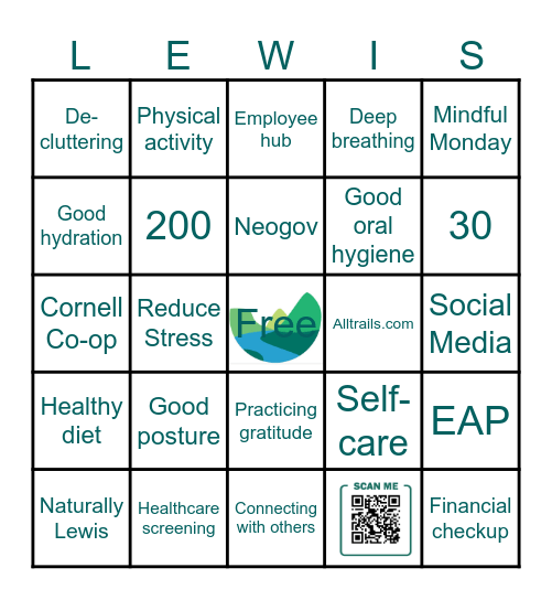 Wellness BINGO Card