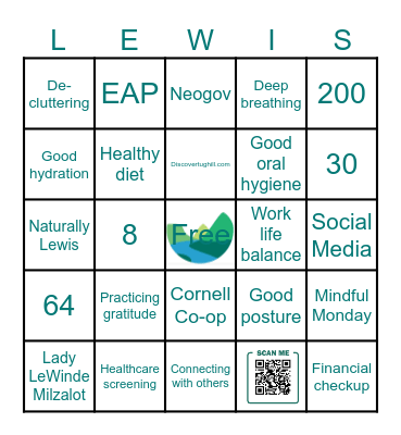 Wellness BINGO Card