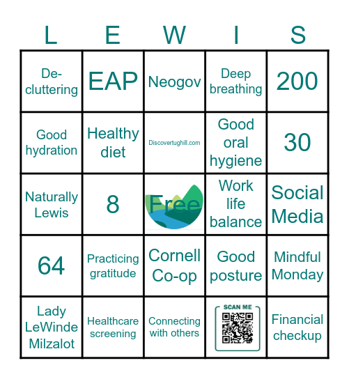 Wellness BINGO Card