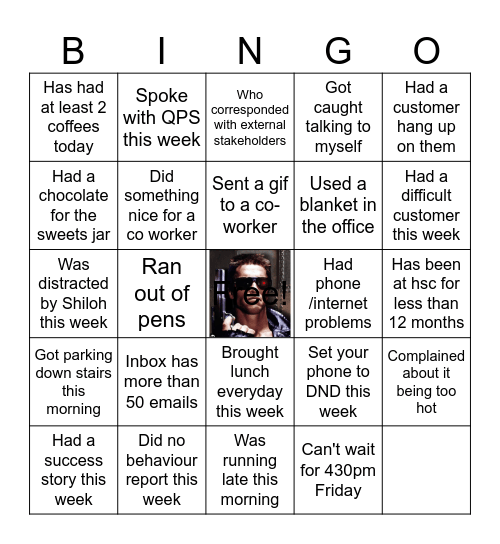 HSC Bingo Card