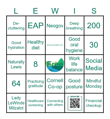 Wellness BINGO Card