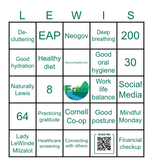 Wellness BINGO Card