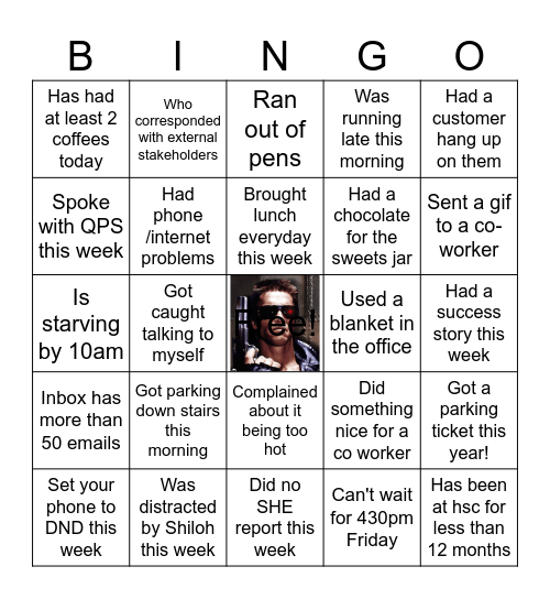 HSC Bingo Card