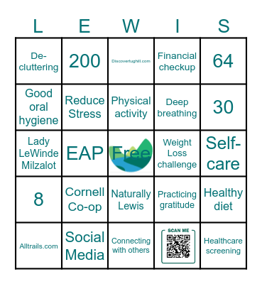 Wellness BINGO Card