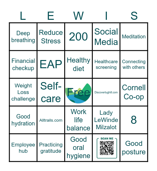 Wellness BINGO Card