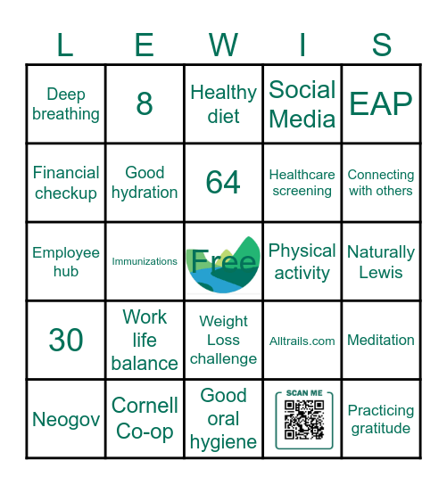 Wellness BINGO Card