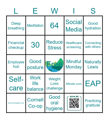 Wellness BINGO Card
