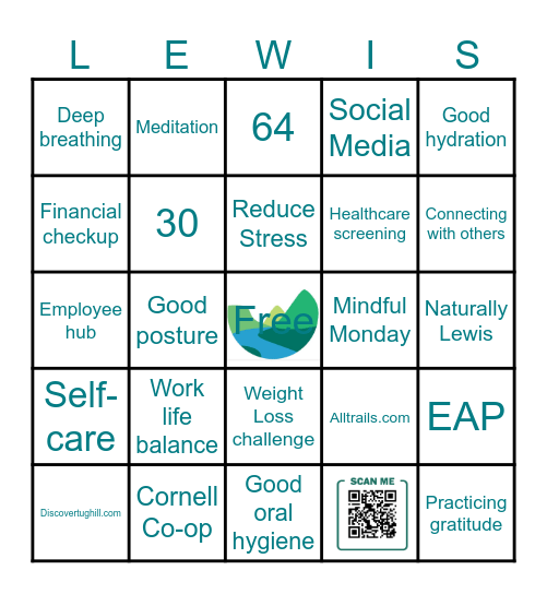 Wellness BINGO Card