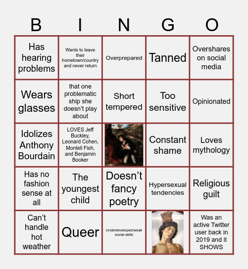 Lina Bingo Card