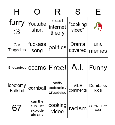 INSTAGRAM BINGO Card