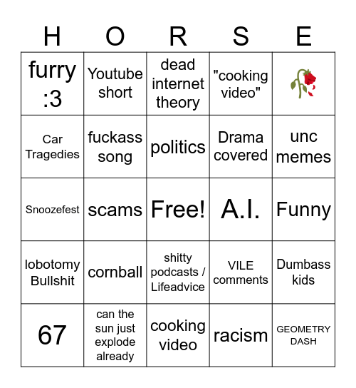 INSTAGRAM BINGO Card