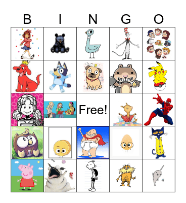 Famous Book Characters Bingo Card