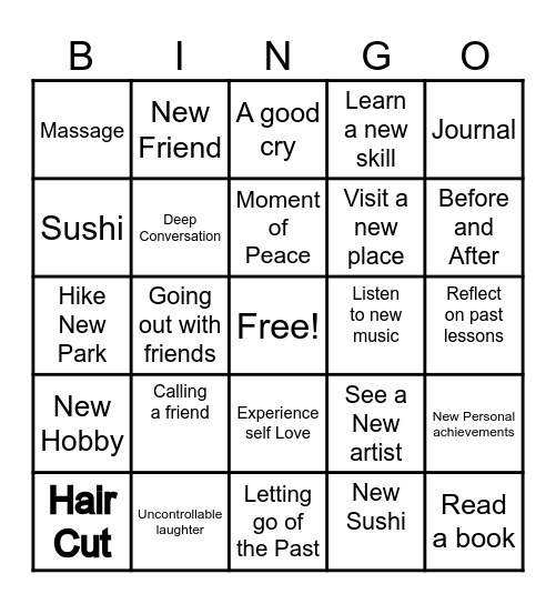Healing Takes Time Bingo Card