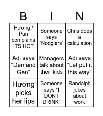 FUN @ OFFSITE Bingo Card