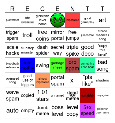 ULTIMATE RECENT TAB BINGO Card