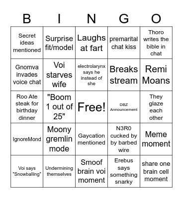 Birthday bingo Card