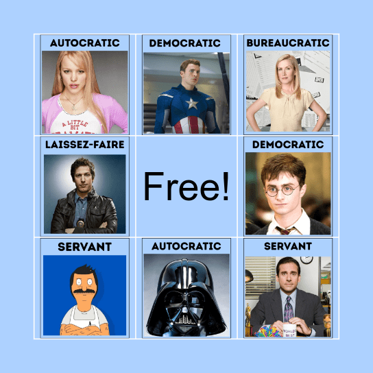 Leadership Bingo Card