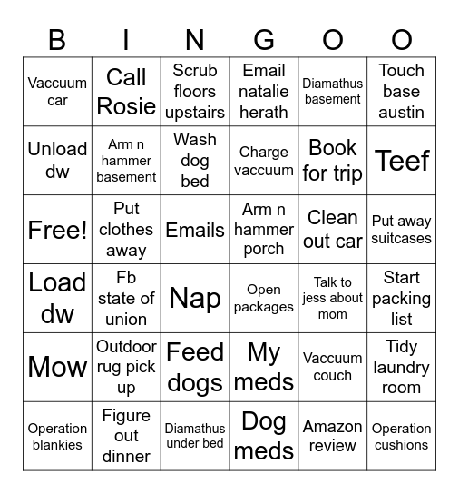 Thuuurssausday Bingo Card