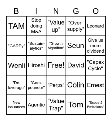 CLSA Conference Bingo Card