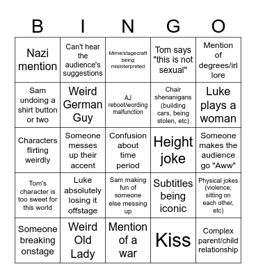 SFTH Longform Bingo Card