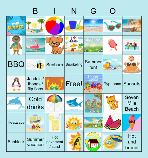 Summer Bingo Card