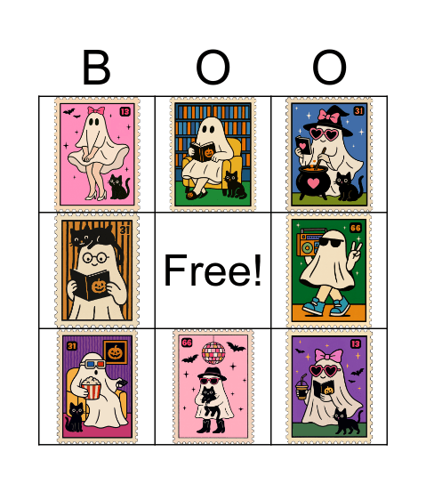 Ghost Bingo Card