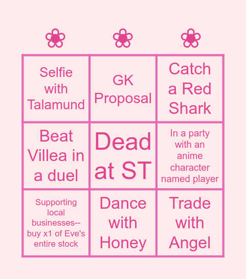 ❀ Onsen Bingo ❀ Bingo Card