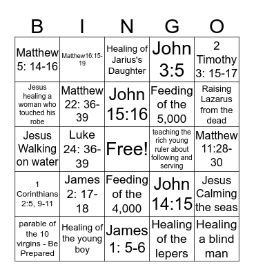 Doctrinal Mastery Bingo Card