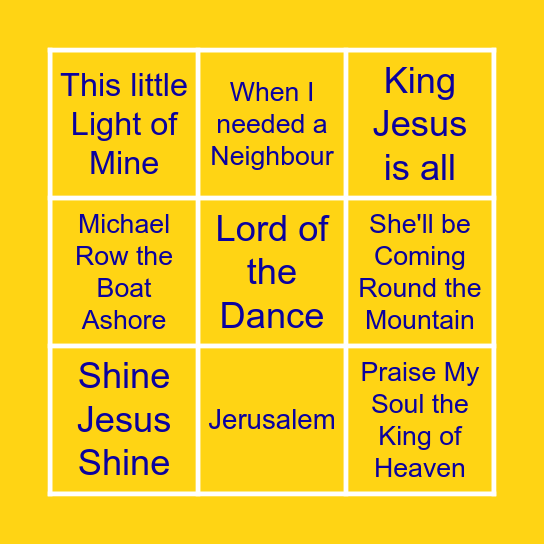 School Assembly Bangerz Bingo Card