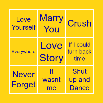 We love U Sazzy R Bingo Card
