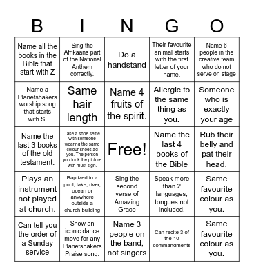 CREATIVE BINGO ICE BREAKER Bingo Card