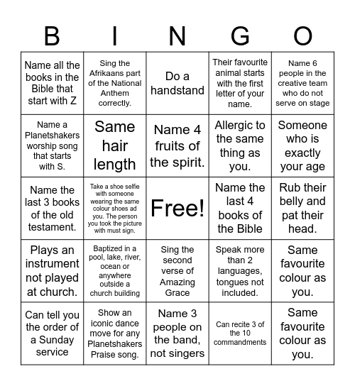CREATIVE BINGO ICE BREAKER Bingo Card