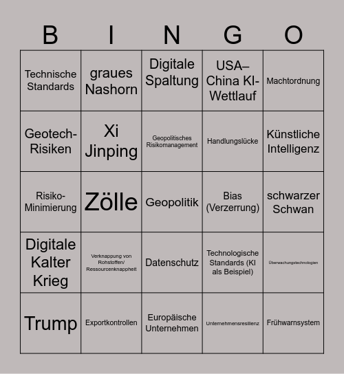 Stunde der Nashörner Bingo Card