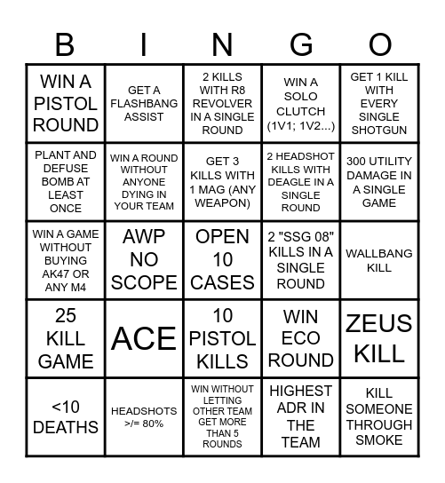 CS2 BINGO Card